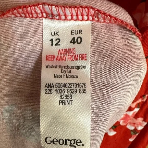 Floral summer dress pattern holiday size 12 George new print ladies - Picture 6 of 7